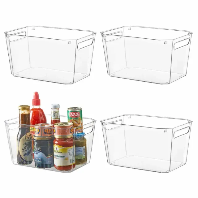 Lifewit Aufbewahrungsbox Transparent Kühlschrank mit Griff