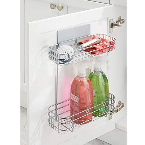 mDesign Affixx Aufbewahrungsbox Metall selbstklebend 2 Ebenen