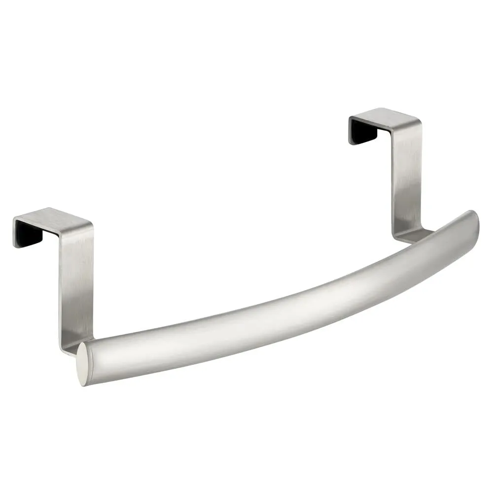 mDesign Geschirrtuchhalter Schranktür 2er-Set silber Metall