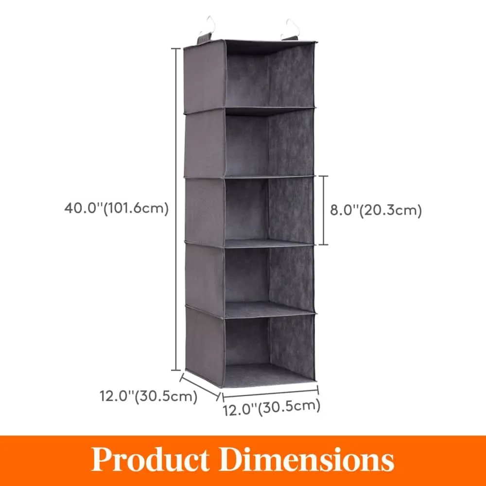 Lifewit Hängeorganizer Schrank Grau 1er Pack