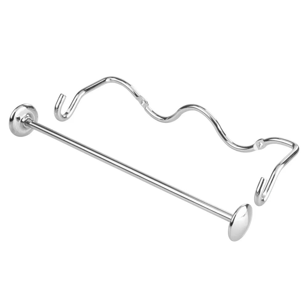 mDesign Küchenrollenhalter Schrank 2er-Set silber 34,6 cm
