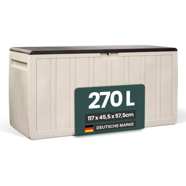Kreher Leonardo Kissenbox 270 Liter Creme Weiß