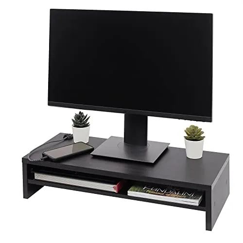 Iris Ohyama MS-590S Monitorständer 27 Zoll Schwarze Eiche