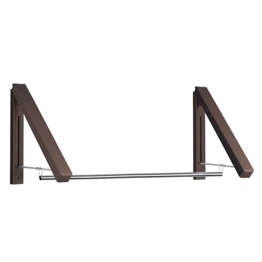 M Design Wand-Kleiderbügel Metall Espressobraun klappbar