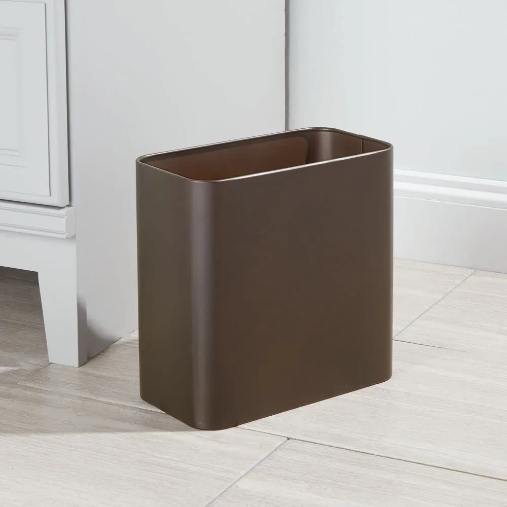 mDesign Mülleimer Metall Bronze 14x26 cm