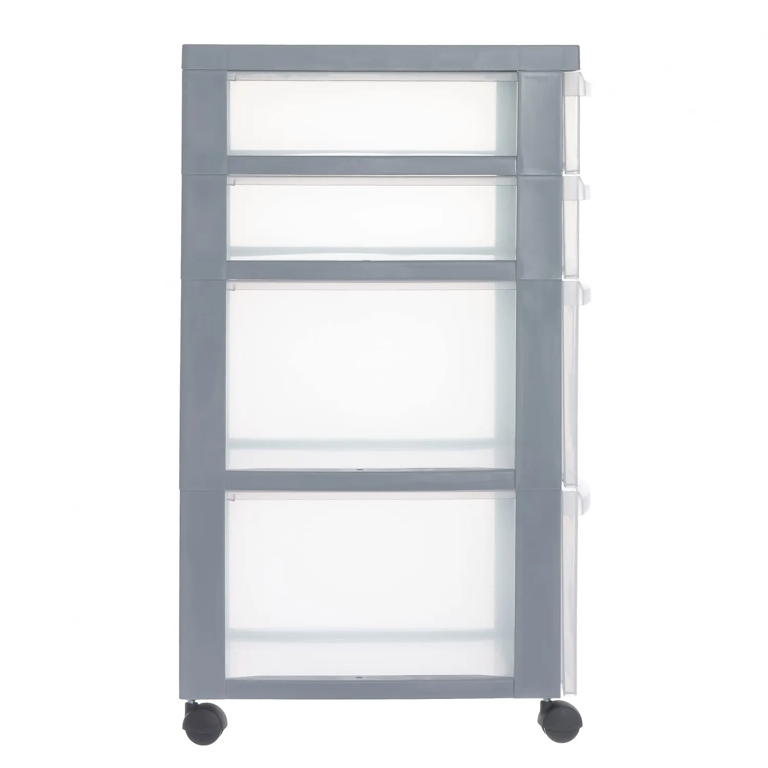 Iris Ohyama DC-322 Schubladenbox mit Rollen grau BPA-frei