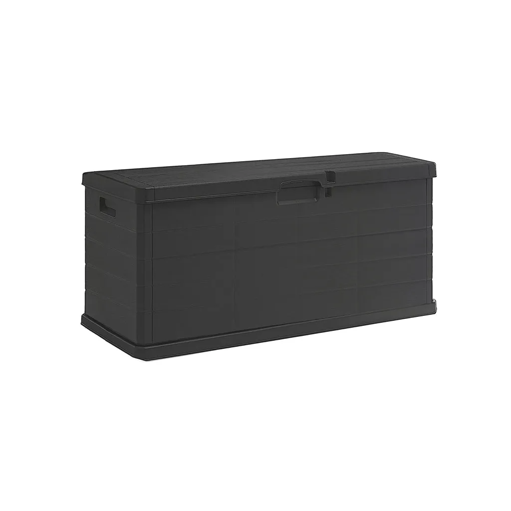 Kreher XXL Kissenbox 210 Liter Anthrazit Holz-Optik wetterfest
