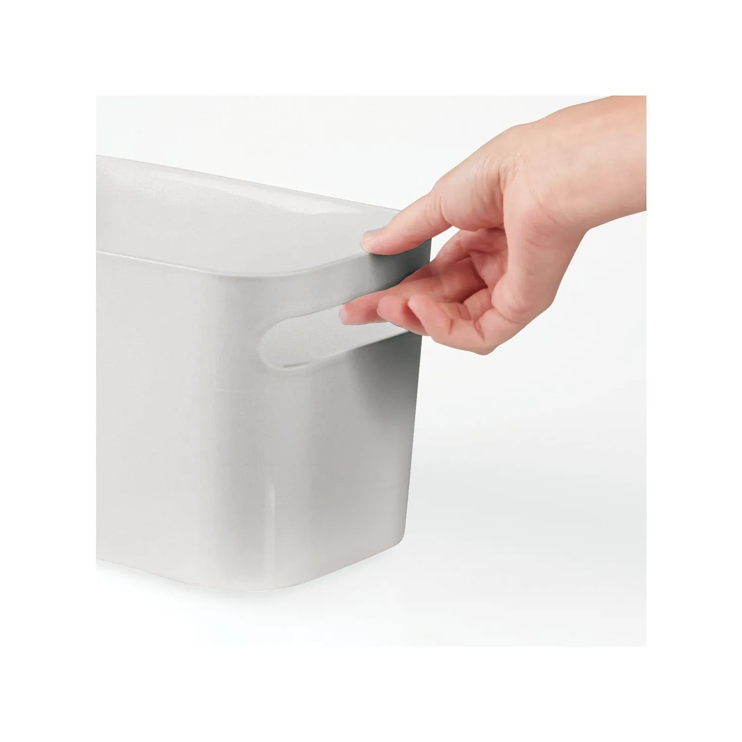 mDesign Bad Aufbewahrungskorb 25,4 cm 2er Set hellgrau