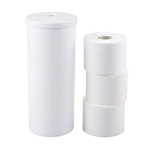 mDesign Toilettenpapierhalter Stehend Weiß 3 Rollen
