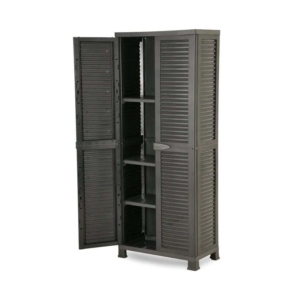 Kreher STAR Kunststoffschrank 68x40x171 cm schwarz abschließbar