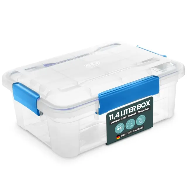 Kreher Aufbewahrungsbox IP67 50 Liter transparent Deckel