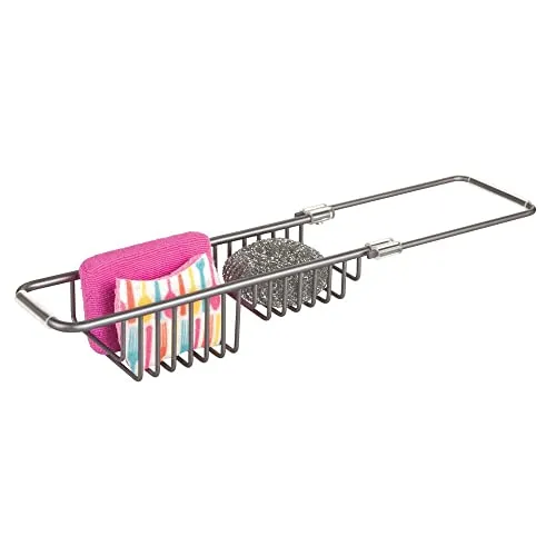 mDesign 8947 Schwammhalter ausziehbar Graphit Aluminium
