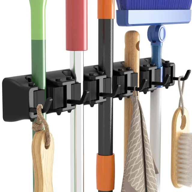 Lifewit Besenhalter Wandhalterung Gerätehalter Schwarz