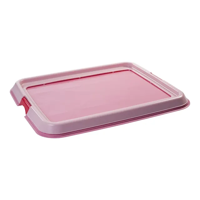Iris Ohyama FT-650 Hundetoilette Tablett L rosa mit Halter