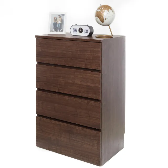 Iris Ohyama Wooden Chest WCH-590 Kommode braun 4 Schubladen