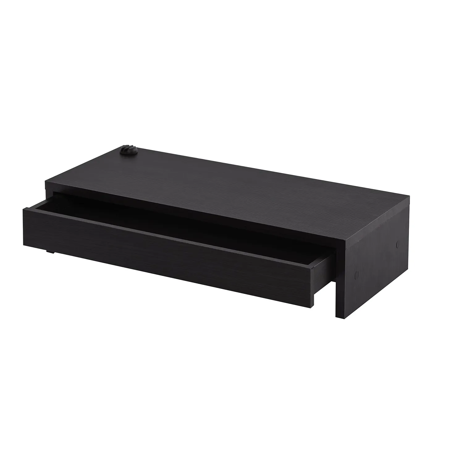 Iris Ohyama MS-590D Monitorständer Eiche schwarz mit Schublade