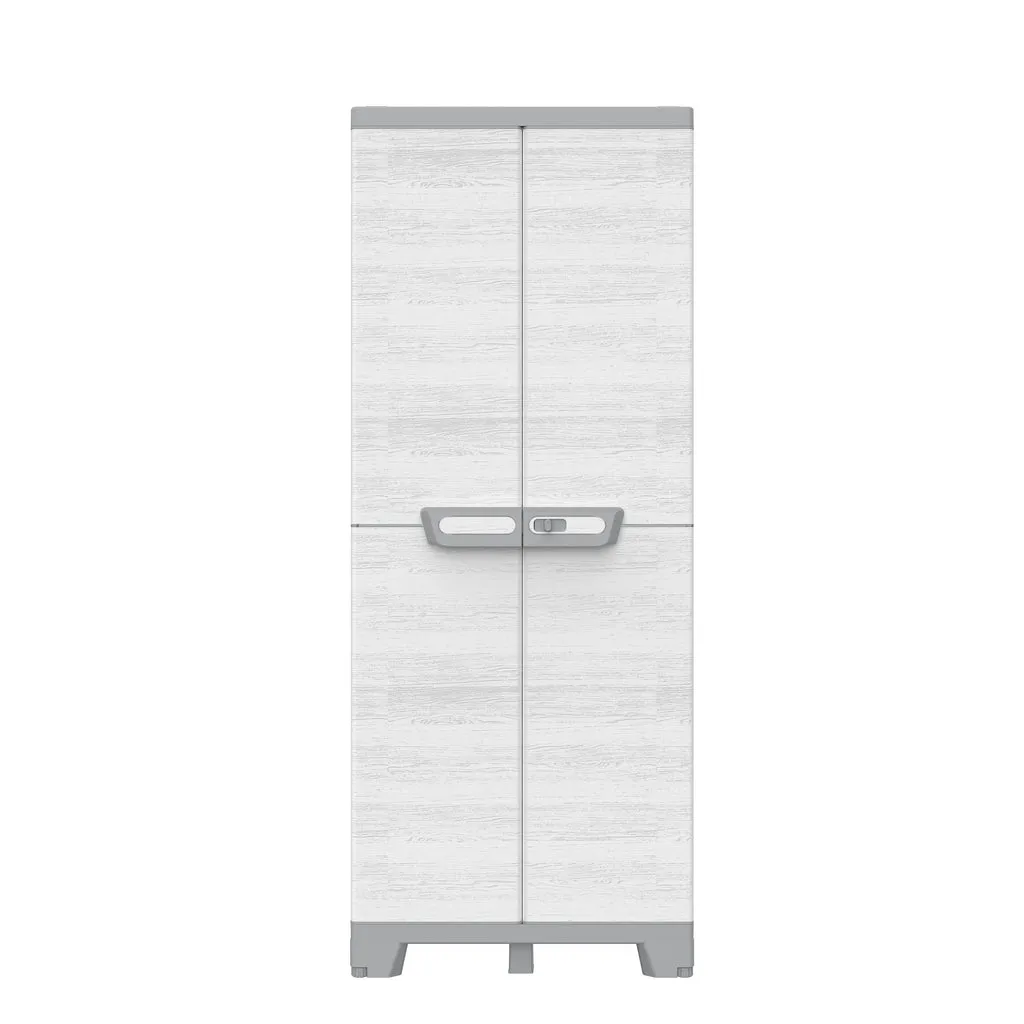 Kreher Sequoia Spindschrank Kunststoffschrank grau Holz