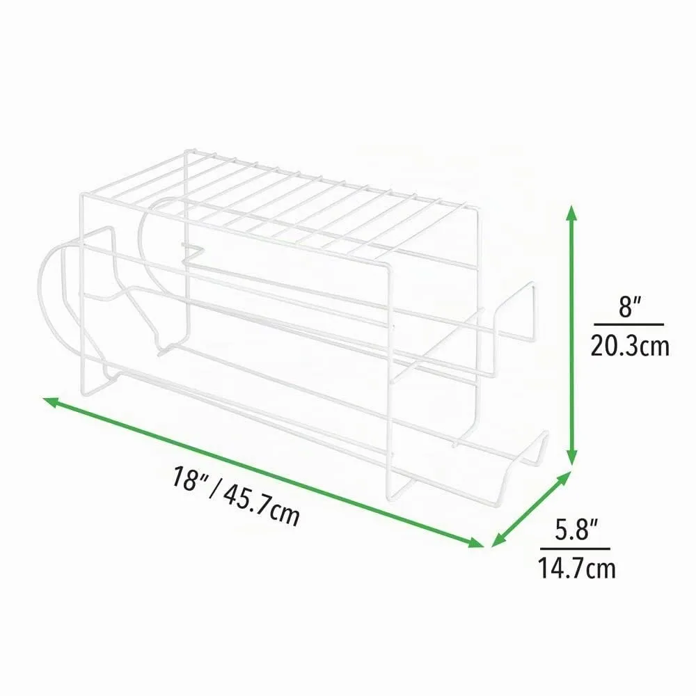 M Design Dosenregal Metall weiß 2er-Set 45,5 cm