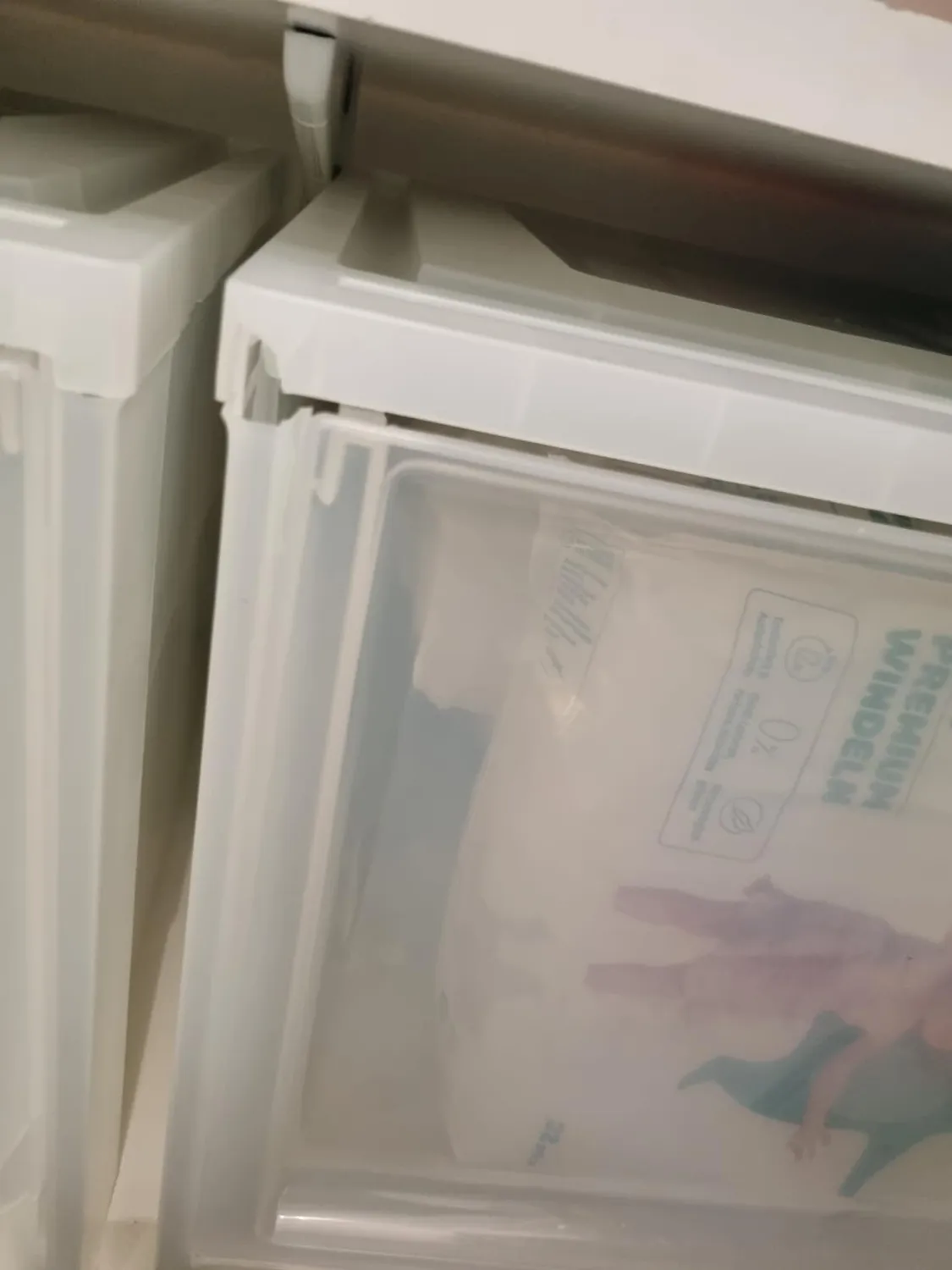 Iris Ohyama Maxi Drawer L Schublade 40L gefrostet weiß stapelbar