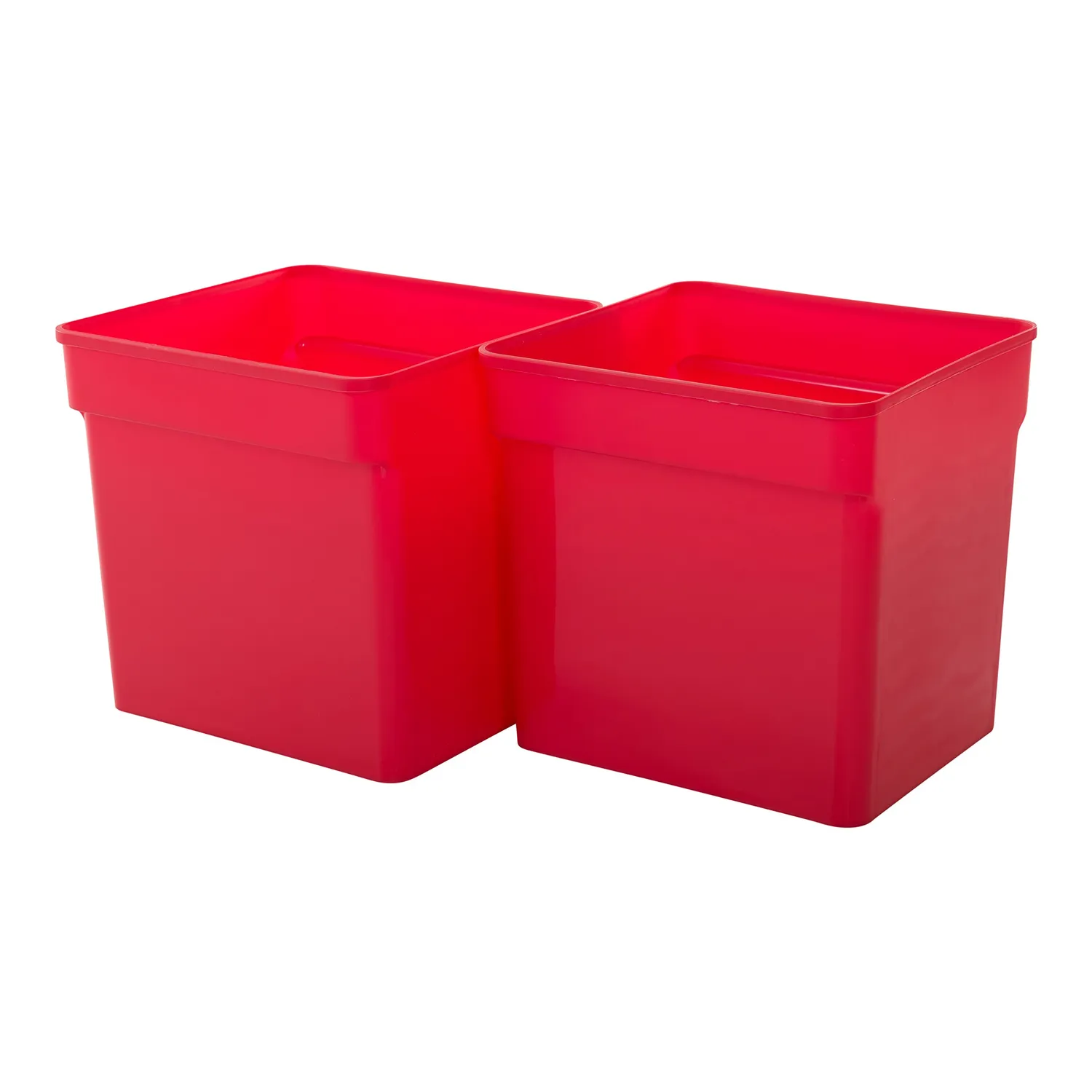 Iris Ohyama Aufbewahrungsbox 31,5 L Weiß 2er-Set offen