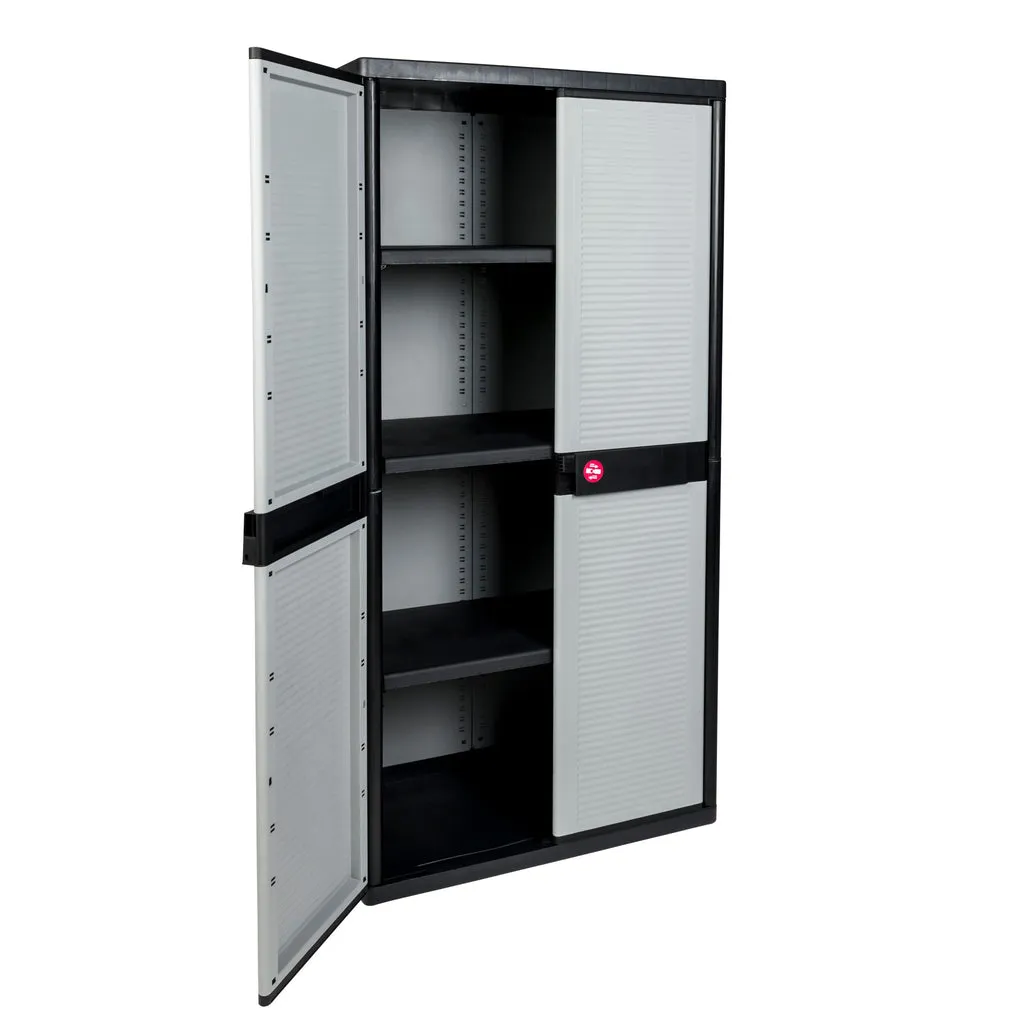 Kreher Jumbo Schrank 3 Böden schwarz-grau XXL