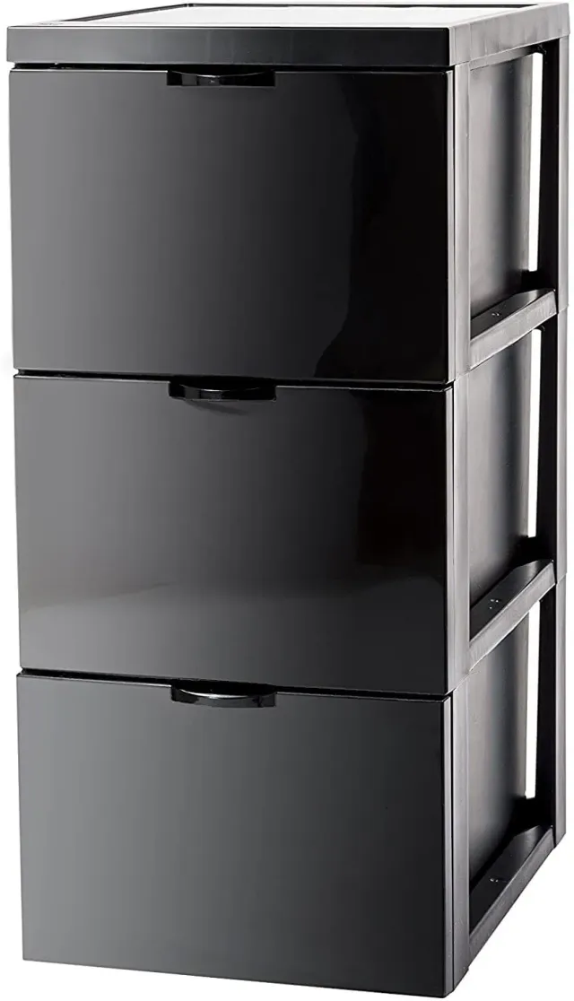 Iris Ohyama SCF-303 Rollkommode 3 Schubladen schwarz 15 L