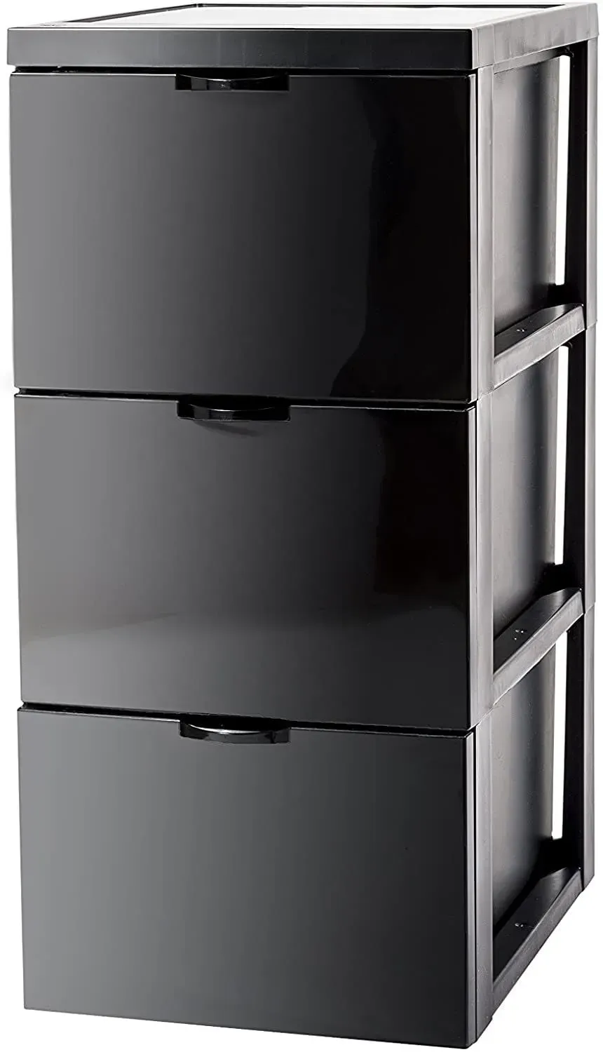 Iris Ohyama SCF-303 Rollkommode 3 Schubladen schwarz 15 L
