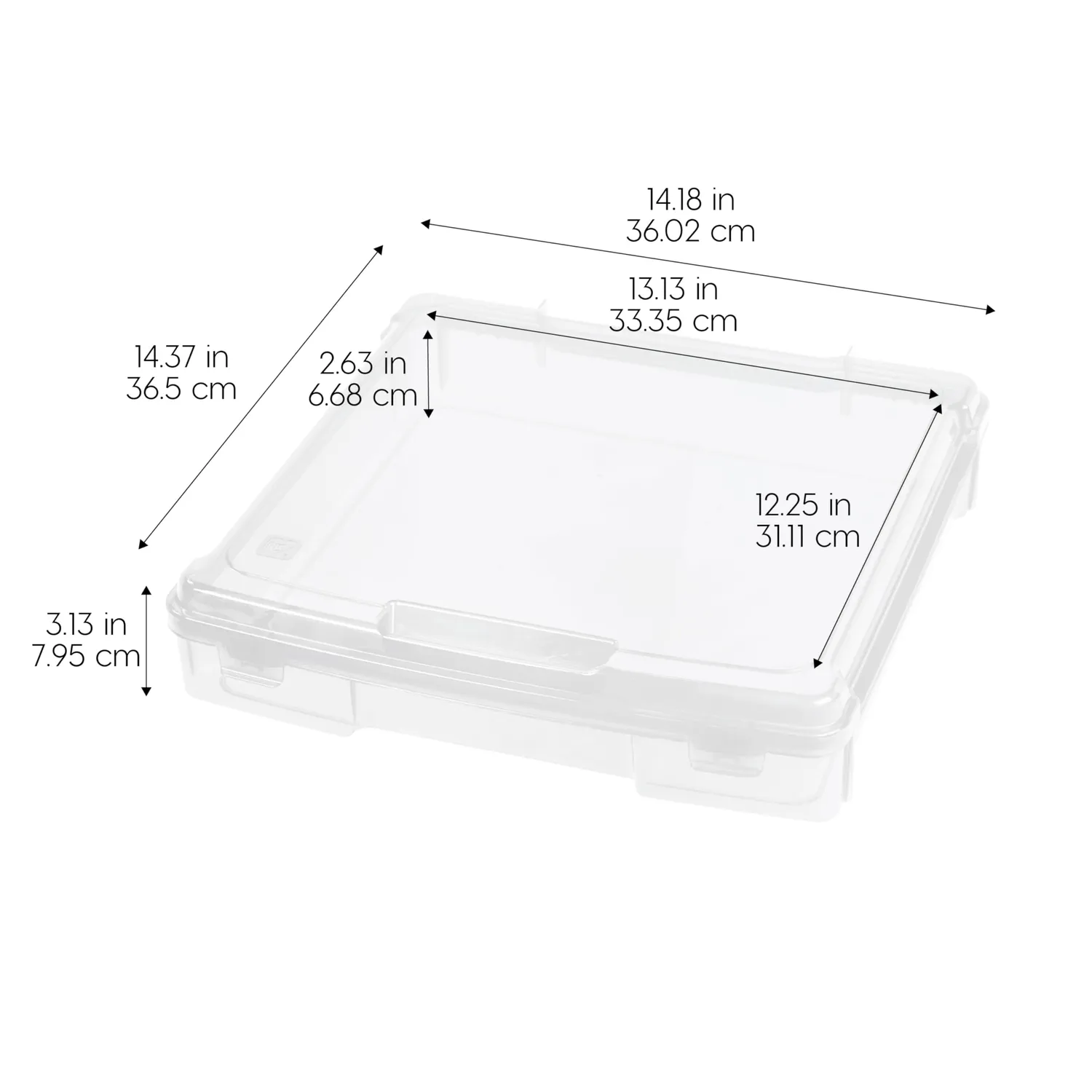 Iris Ohyama SBC-350 Aufbewahrungsbox 10L 6er-Set transparent stapelbar