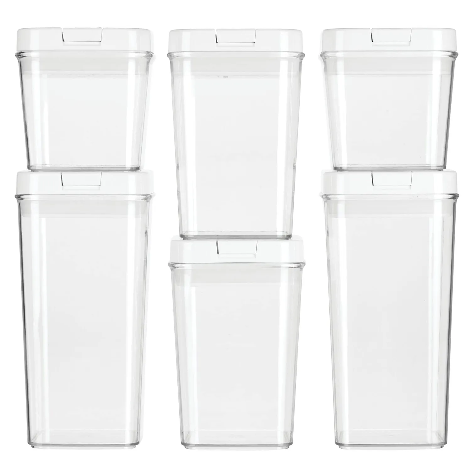mDesign Frischhaltedosen 6er-Set transparent luftdicht