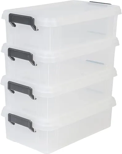 Iris Ohyama Multi Box MBX-4 Aufbewahrungsbox 4L 4er transparent