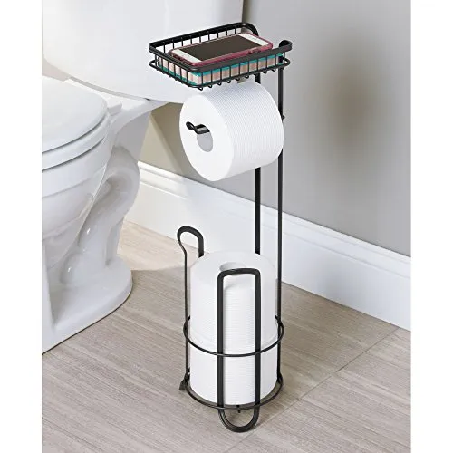 mDesign Toilettenpapierhalter 9401MDBSTEU Metall mattschwarz