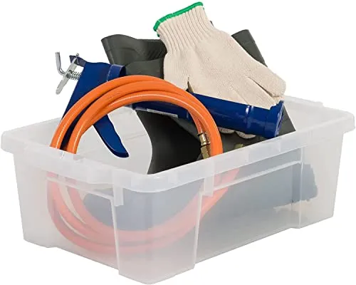 Iris Ohyama SK-130 Aufbewahrungsbox 12,5 L 3er Set klar BPA-frei