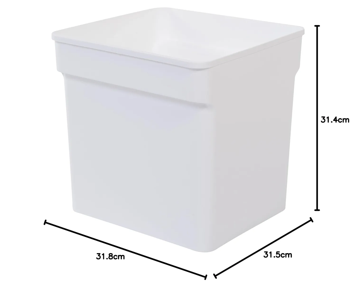 Iris Ohyama Aufbewahrungsbox 31,5 L Weiß 2er-Set offen