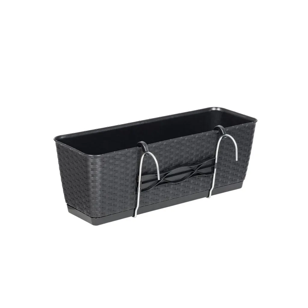 Kreher Ratolla Balkonkasten 50 cm anthrazit Rattan