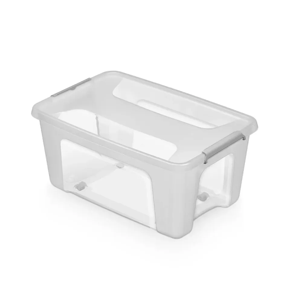 Kreher Prime Store 43L Aufbewahrungsbox Transparent Rollen stapelbar