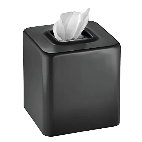 mDesign Taschentuchbox Metall schwarz 13,5 cm