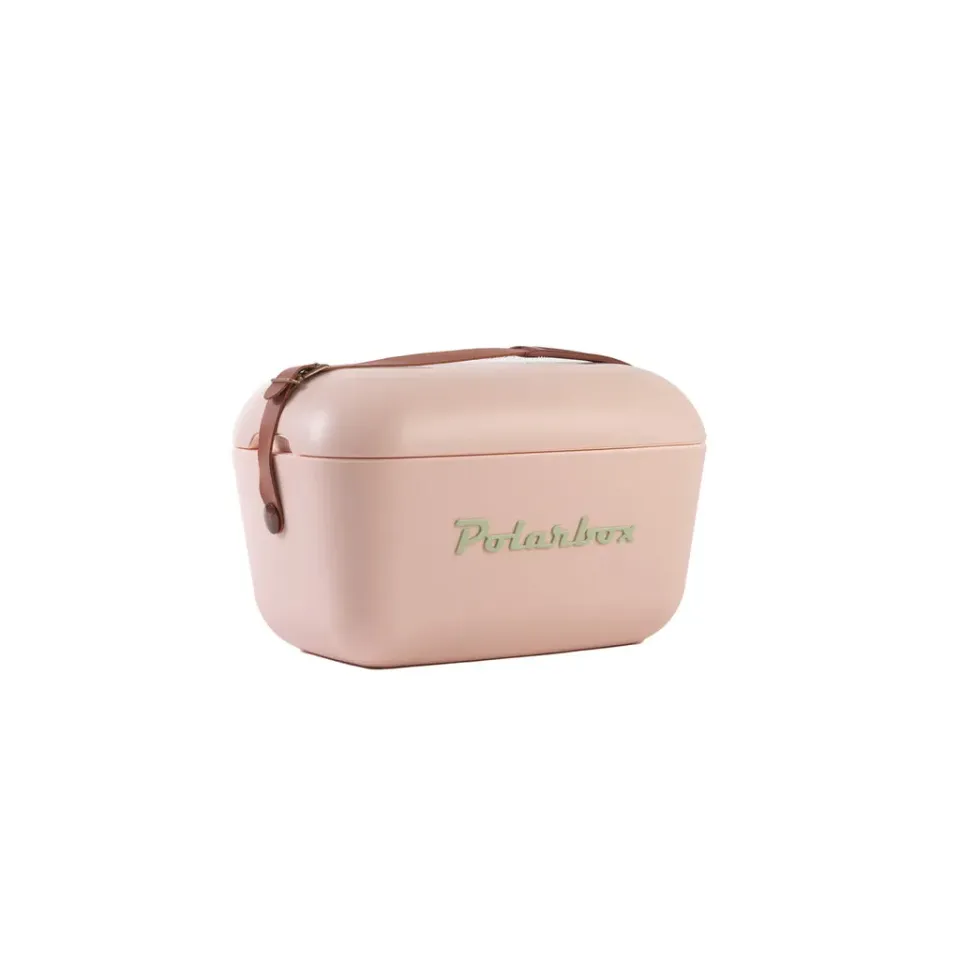 Kreher Polarbox Kühlbox 20 L Rosa-Oliv Retro mit Schulterriemen
