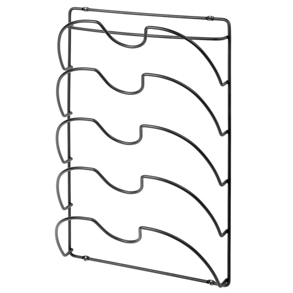 mDesign Topfdeckelhalter Deckelständer schwarz für 5 Deckel