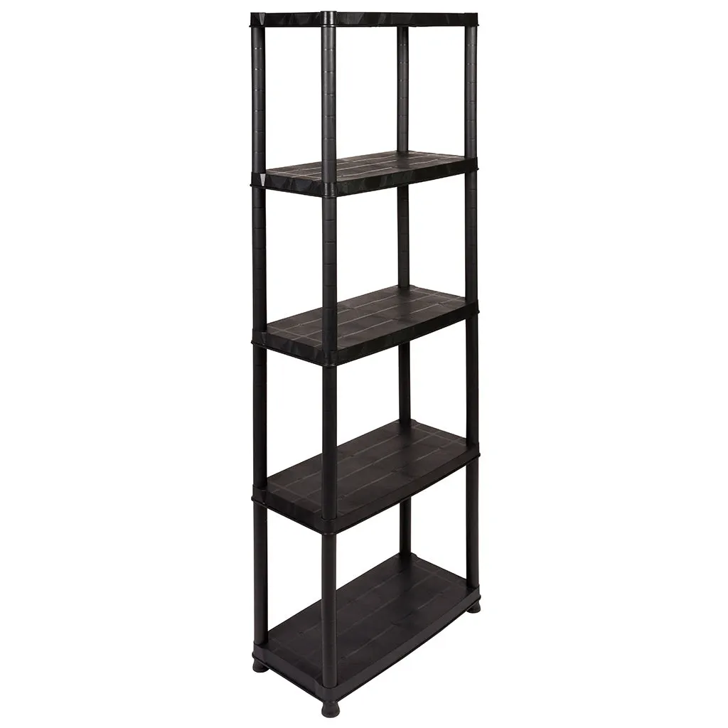 Kreher Primo Plus Kunststoffregal 3er-Set Schwarz 5 Böden