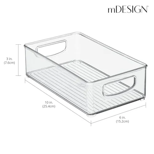 mDesign Küchen Organizer 8er-Set transparent 15,2 cm