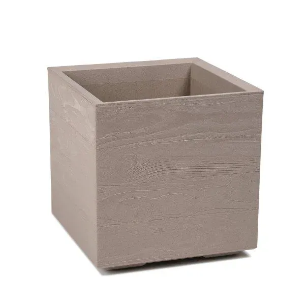Kreher Eco XL Pflanzkasten Holz-Optik Espresso mit Speicher