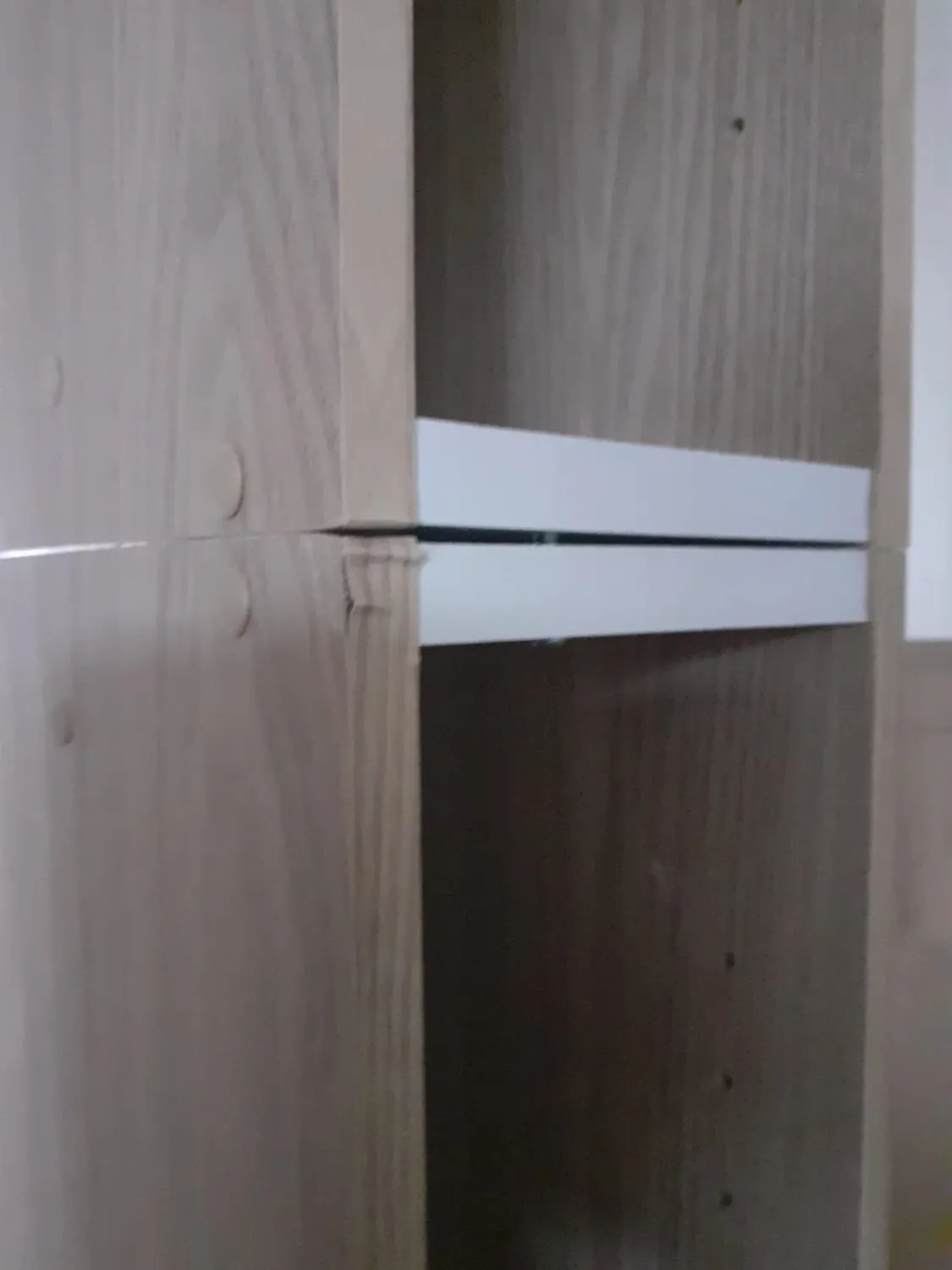 Iris Ohyama UB-6020 Regal braun 2 Ebenen Holz schmal