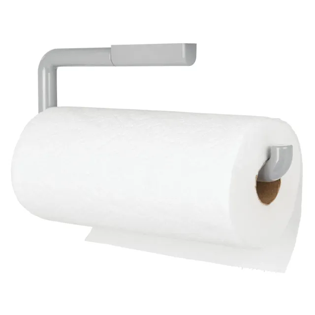 mDesign Küchenrollenhalter Papierrollenhalter hellgrau Wandmontage