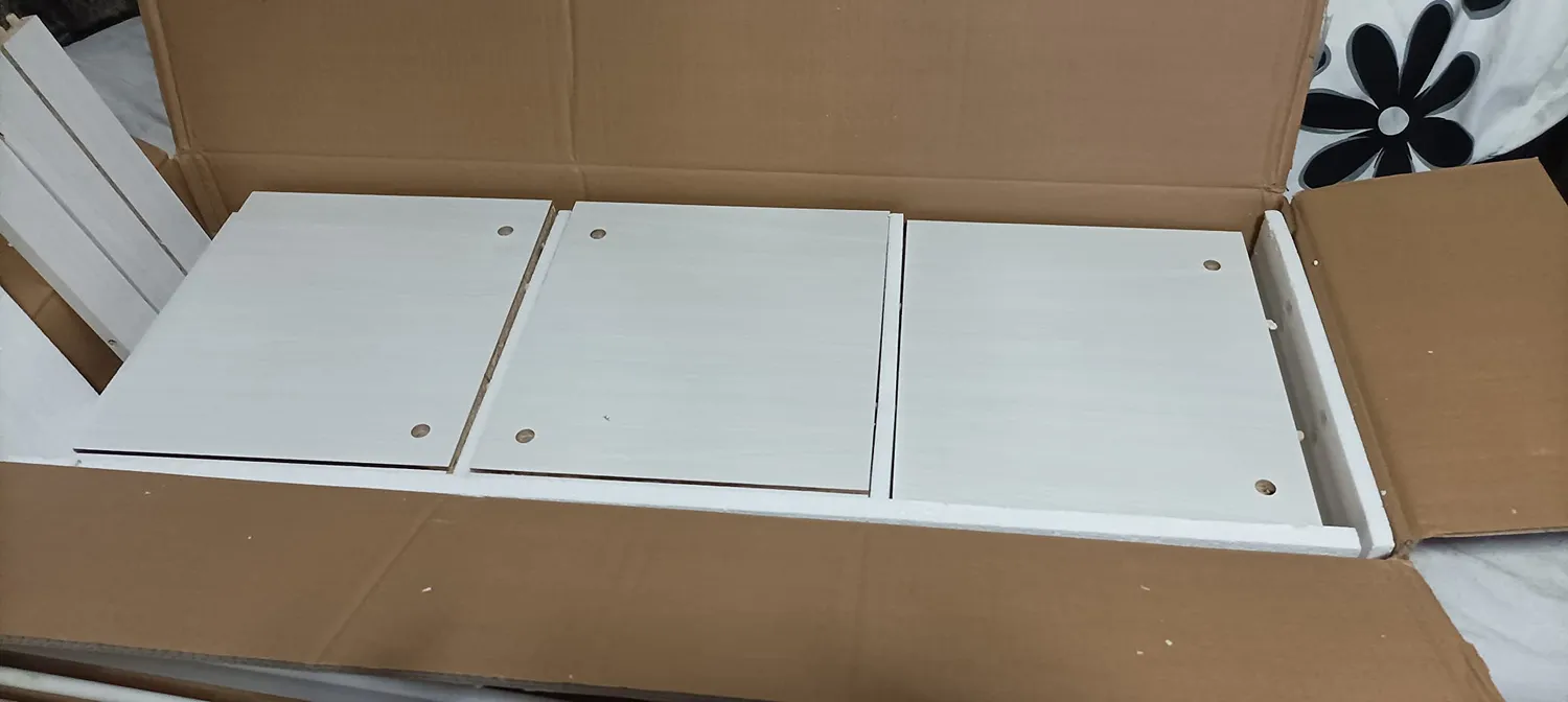 Iris Ohyama OTS-150S Lowboard Eiche Weiß 65 Zoll