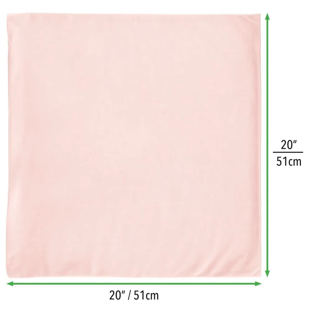 mDesign Samt Kissenhülle Rosa 2er-Set ohne Kissen