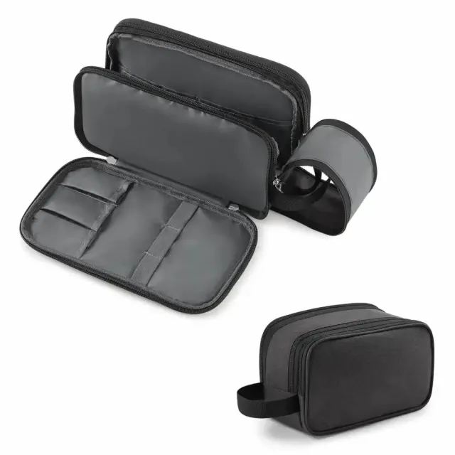 Lifewit Kulturbeutel Herren Waschtasche Schwarz Medium Nassfach