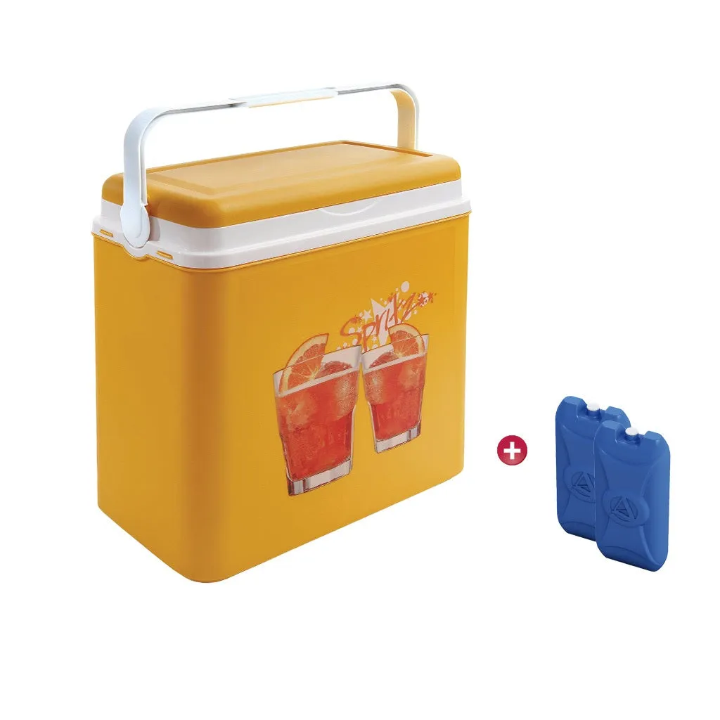 Kreher Kühlbox 24 L Blau passiv mit 2 Kühlakkus