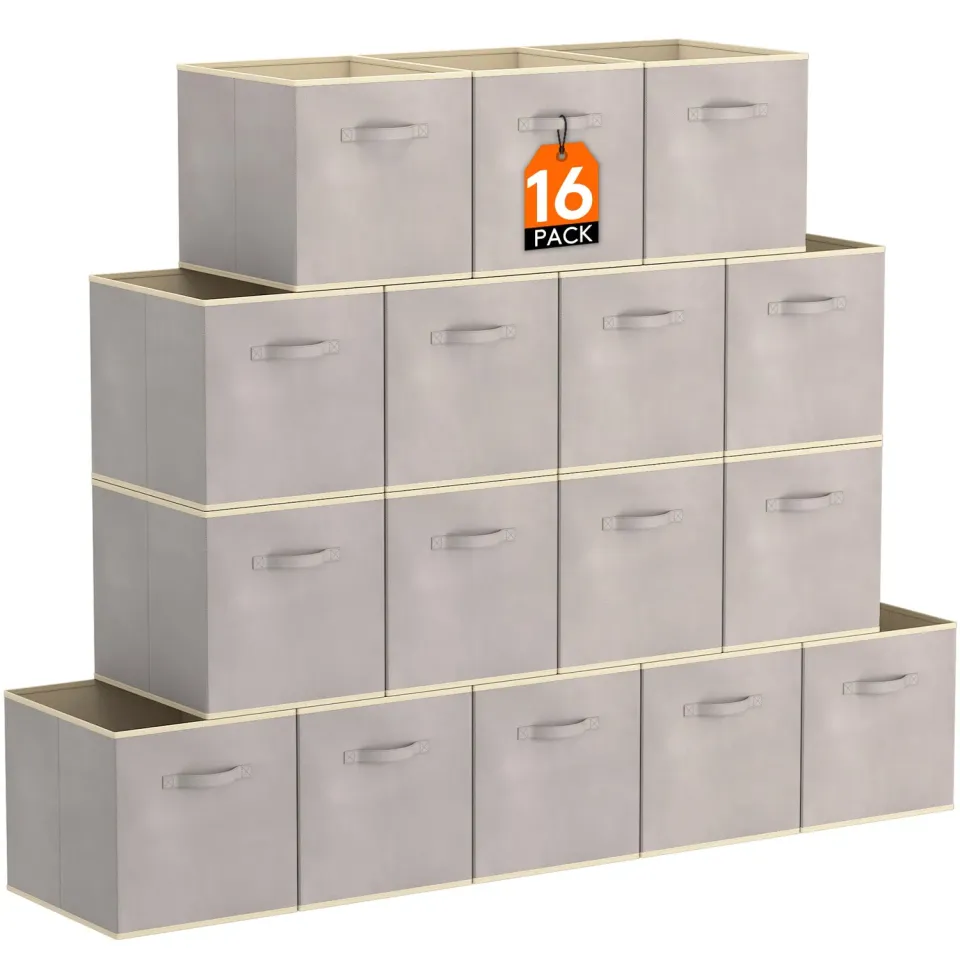 Lifewit Storage Cubes Stoffbox 16er 28cm hellgrau Vlies
