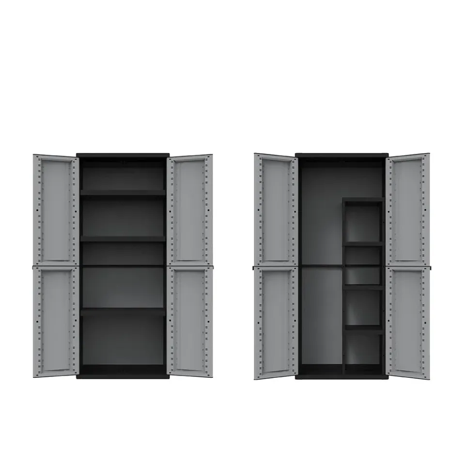Kreher J Twist Schrank Set Grau Spind + 3 Böden