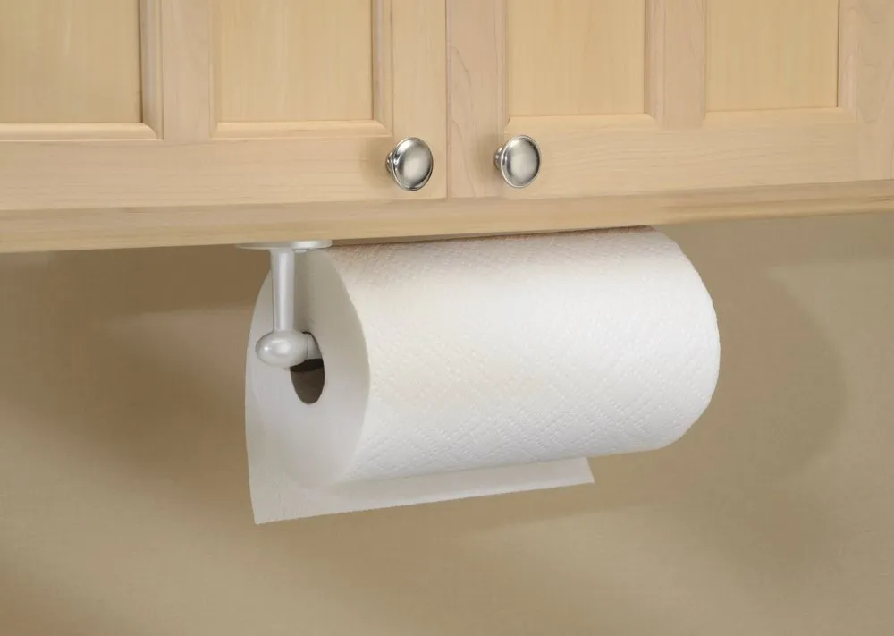 mDesign 2788MDKEU Küchenrollenhalter Wand weiß Edelstahl